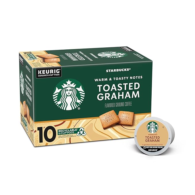 Three-Pack Variety Flavors - Starbucks K-Cup Coffee Pods - Cinnamon Dolce, Hazelnut, Toasted Graham